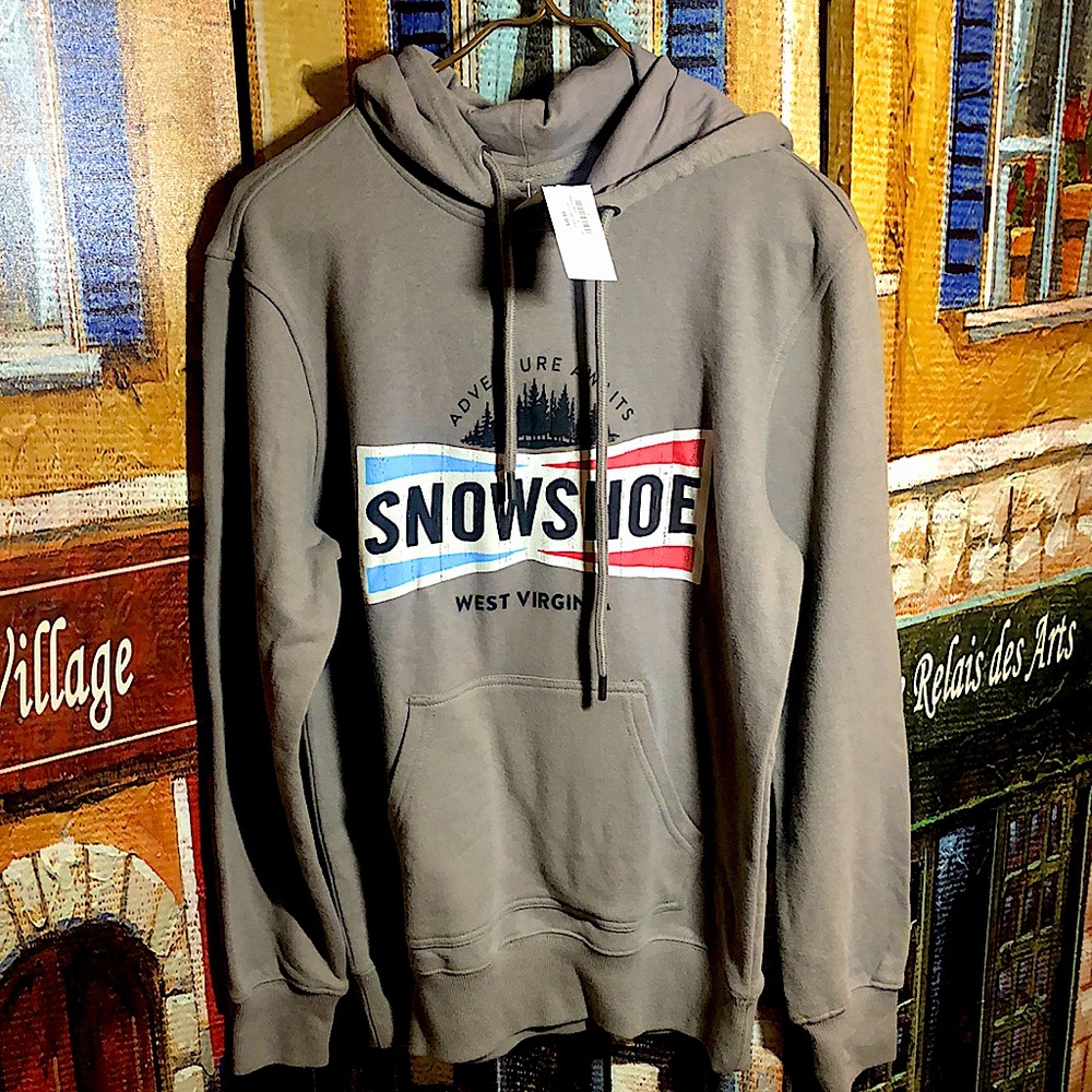 Snowshoe West Virginia gray hoodie men’s size small